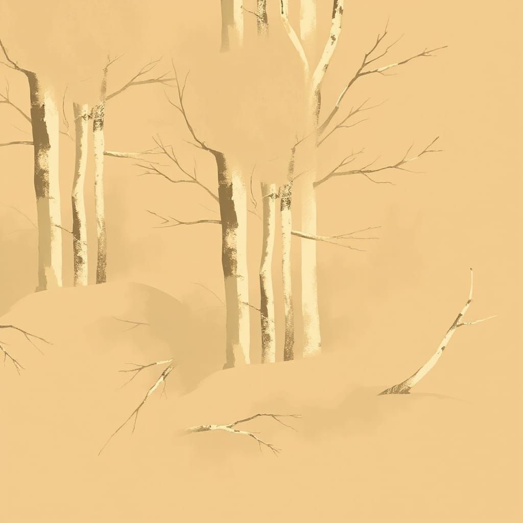 Abstract Beige Forest Landscape