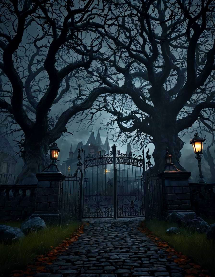Dark Victorian House: A Haunting Digital Painting