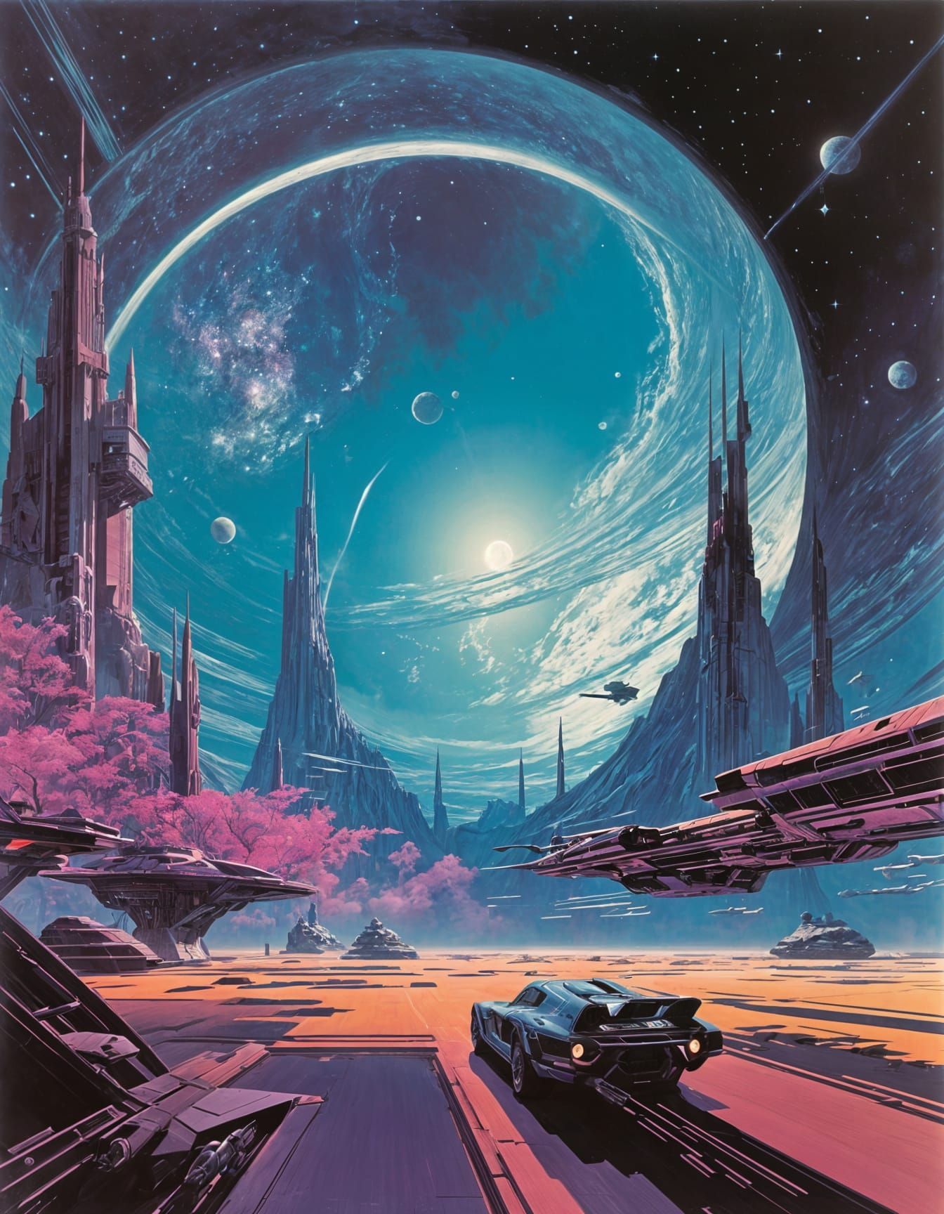 Cosmic Star Map Tablet in Nebula