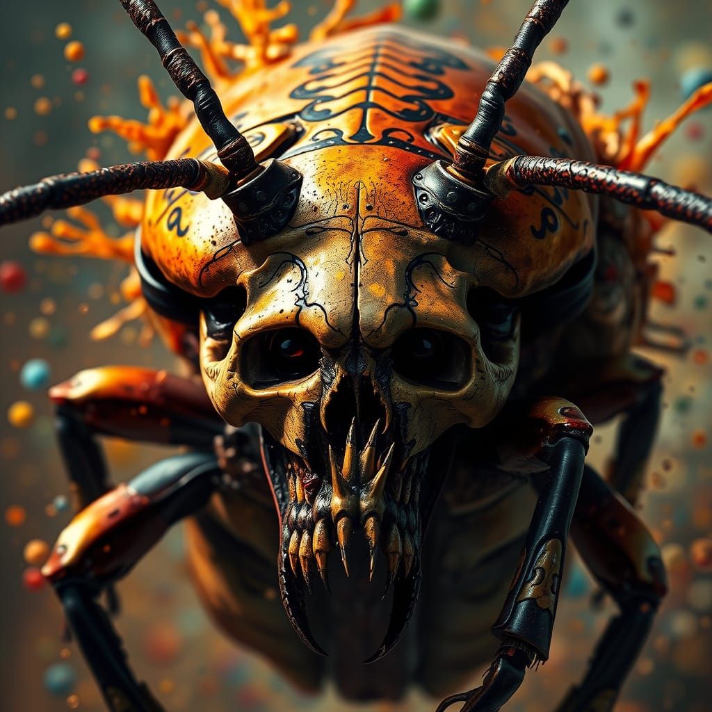 Scarab in Dramatic Hyperrealistic Style