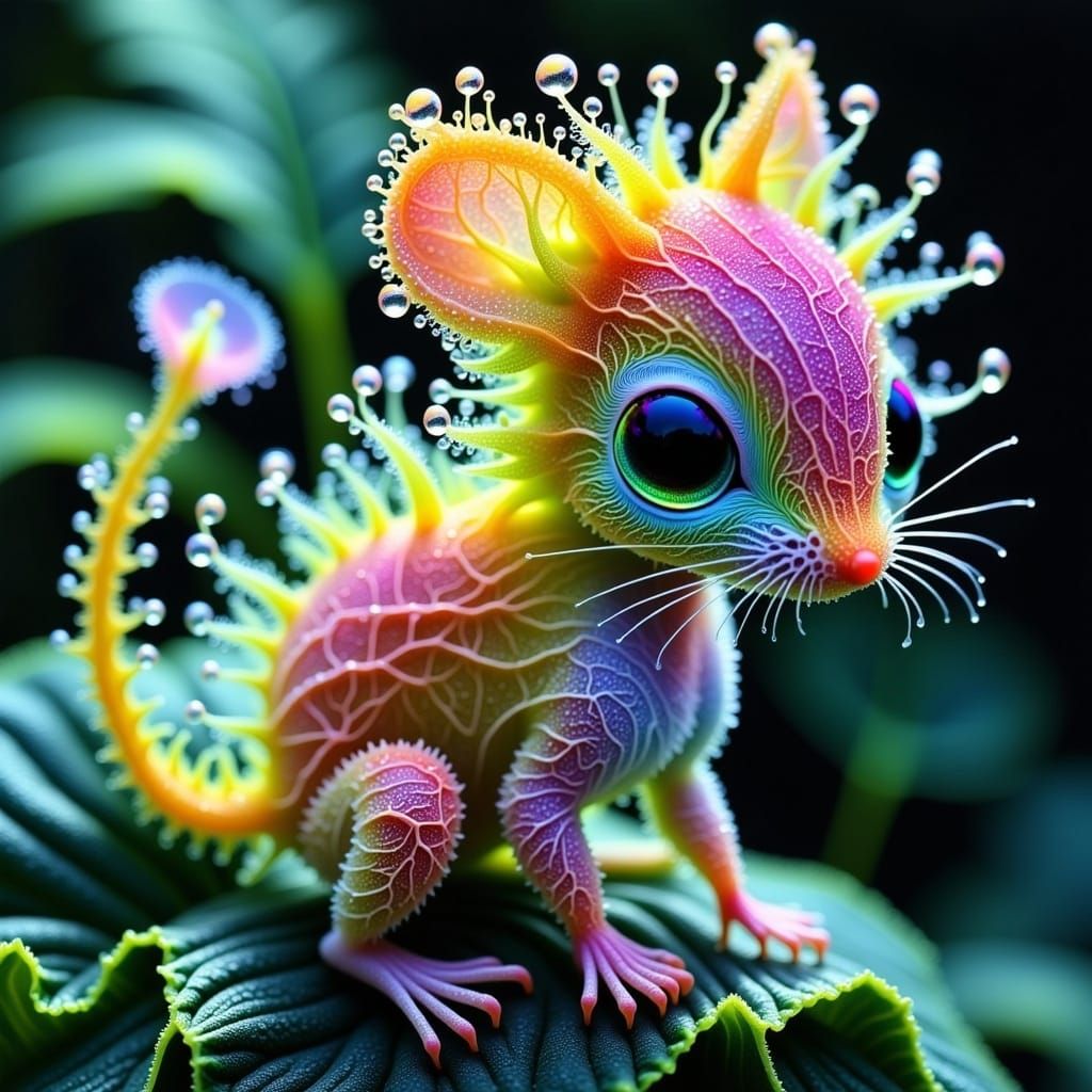 Dreamlike Dewy Fractamouse in Ethereal, 35mm, Cinematic Styl...