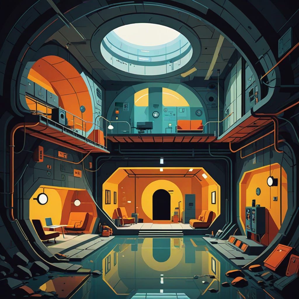 Underground Hideout in Futuristic Style
