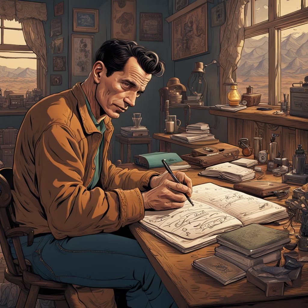 Jack Kerouac writing