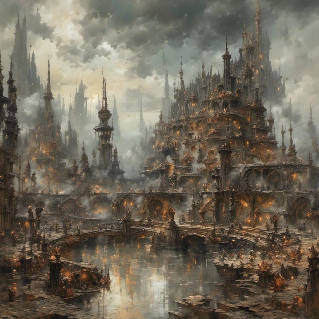 Beautiful Skyline Art: Urban Landscape