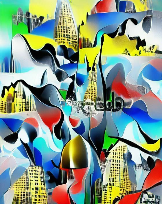 Bold Abstract Pop Art Composition