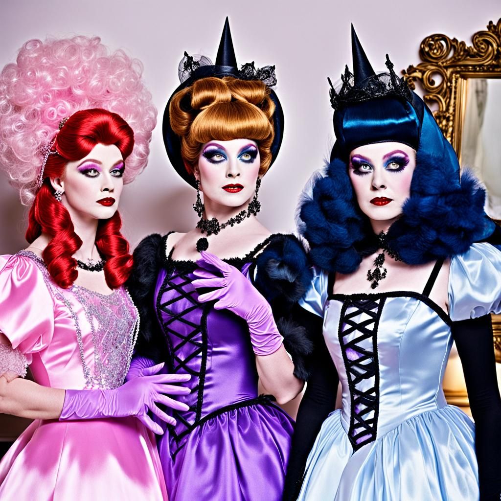 Extravagant Witches in a Satin Wonderland