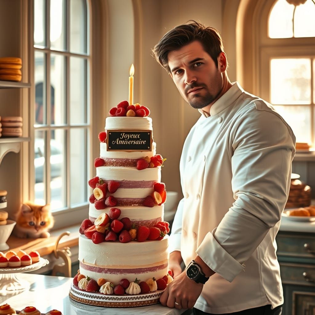 French Pastry Chef Creates Majestic Birthday Cake in Parisia...