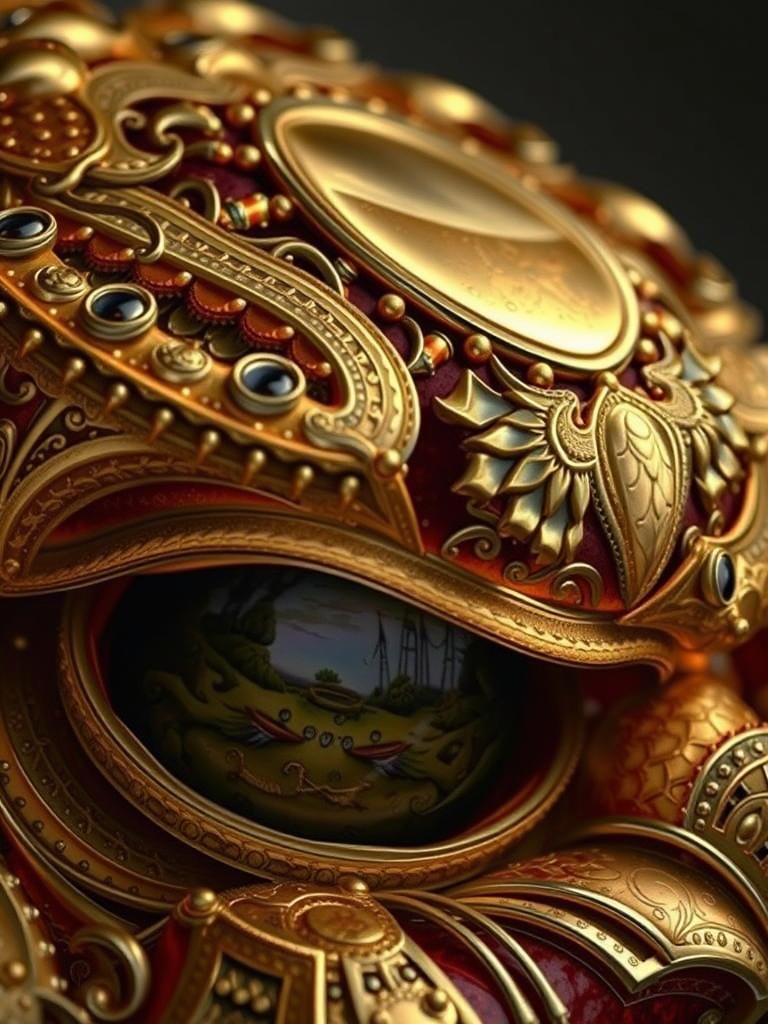 Elaborate Gold Crab in Renaissance Style