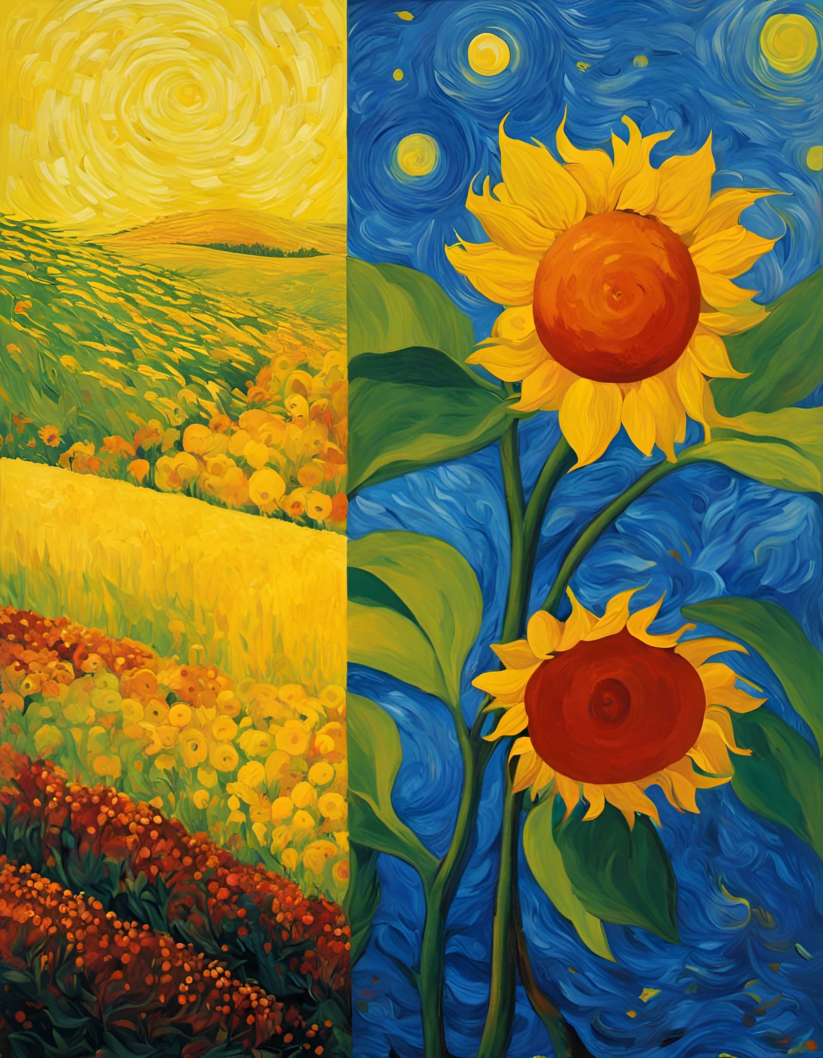 Faces Hidden in Nature: A Surreal Impressionist Vision