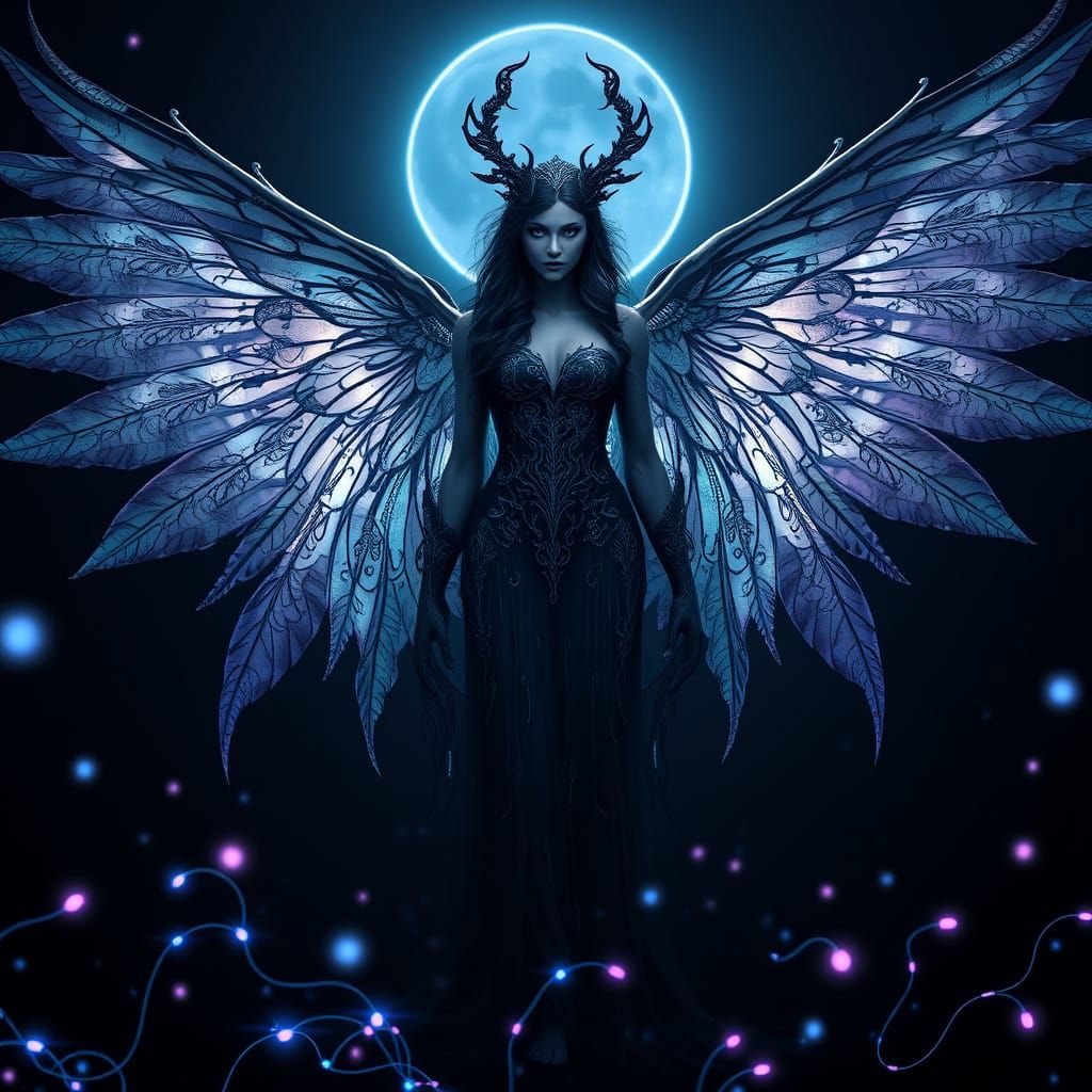 Nyx Goddess of the Night in Ethereal Aura