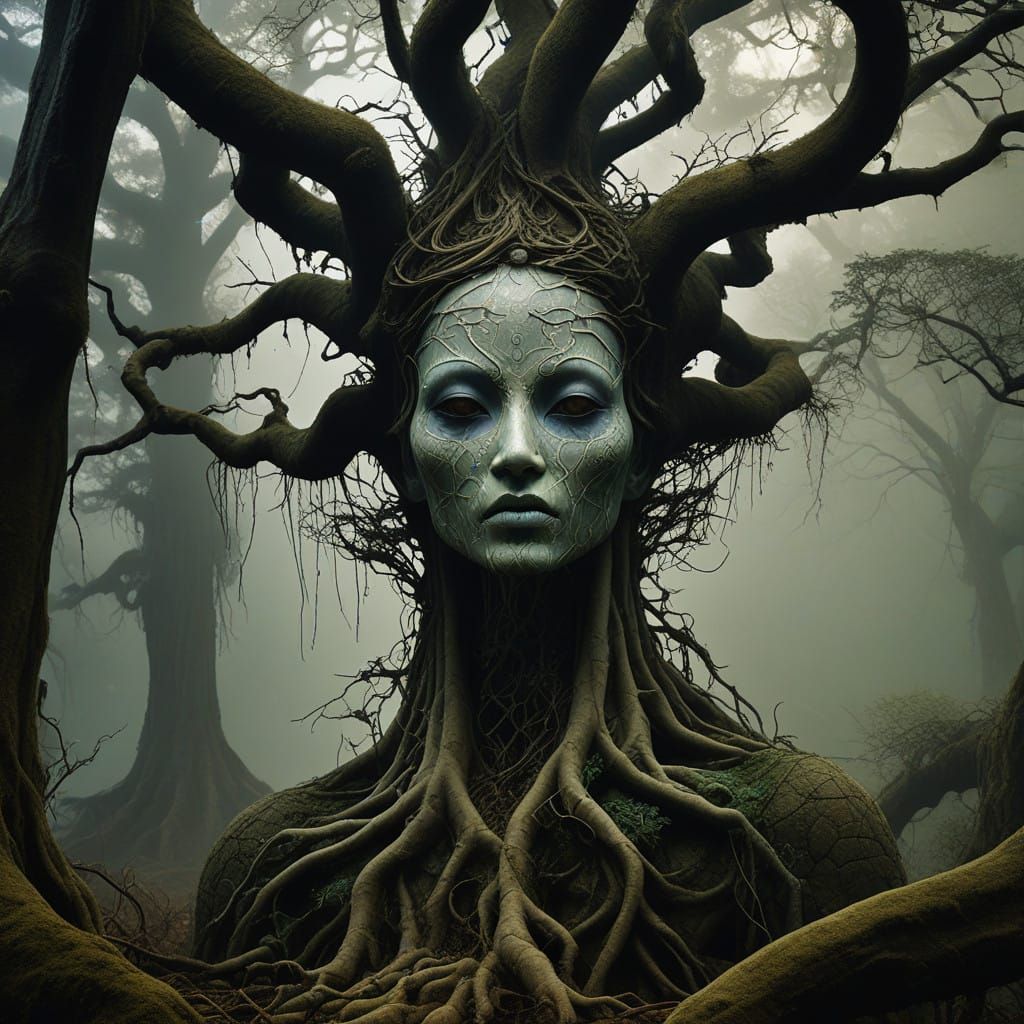 Mystical Oracle Shrouded in Primordial Forest