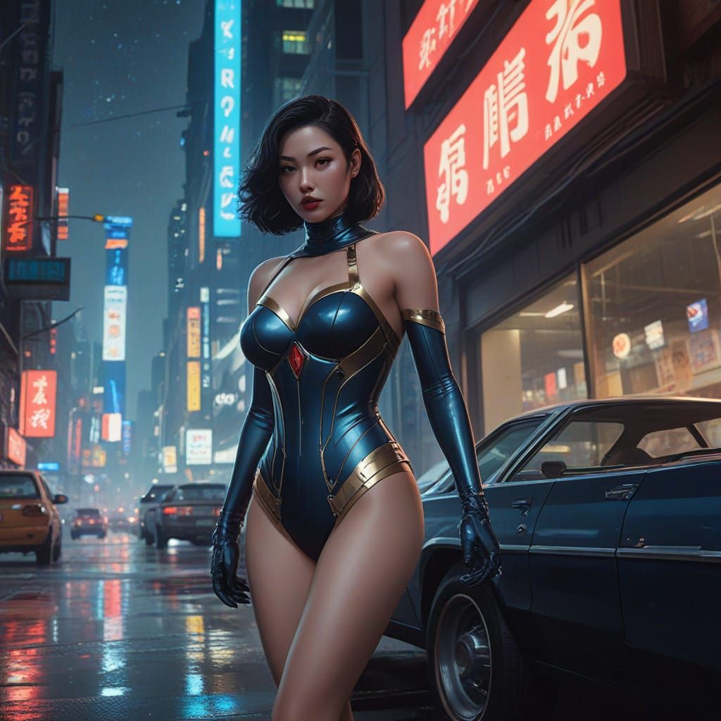 Curvy Superhero Soars Through the Cosmos