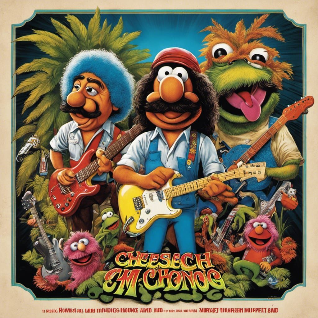 Cheech & Chong with a Muppet Band
