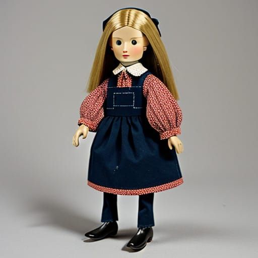Retro Cutout Doll in Whimsical Fashion Scene