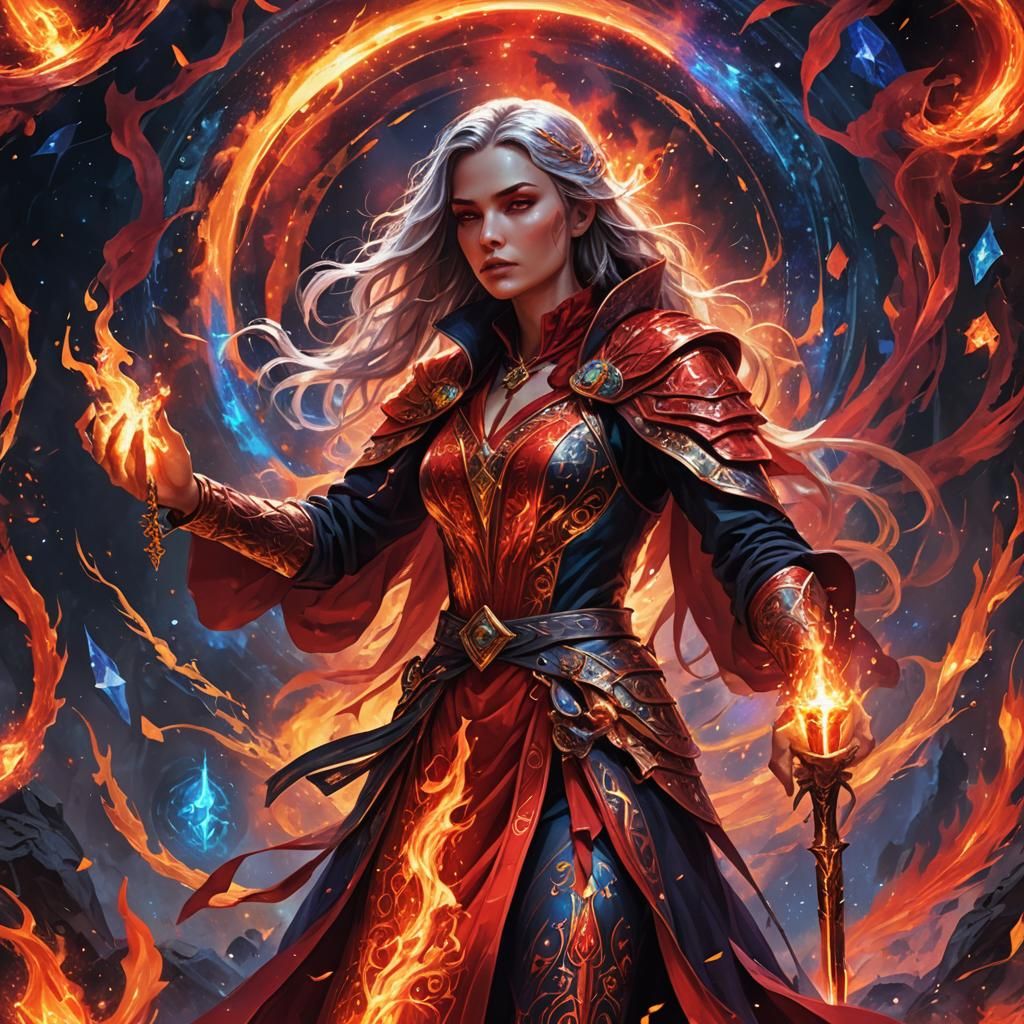 Sorceress of Wild Magic in Cosmic Style