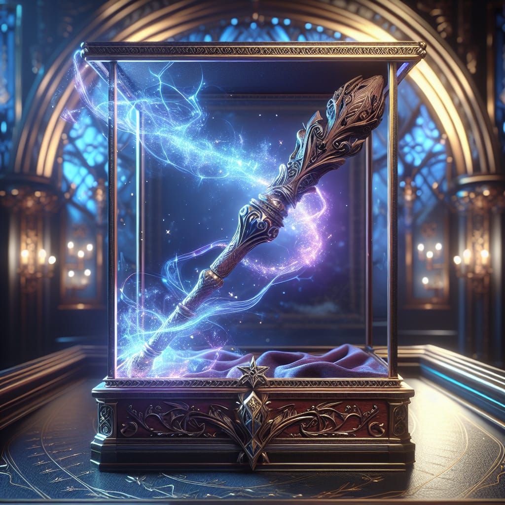 Ancient Magic Wand Shimmers with Power