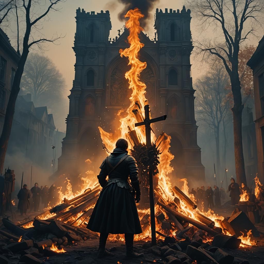 Burning of Joan of Arc: Surreal Matte Painting