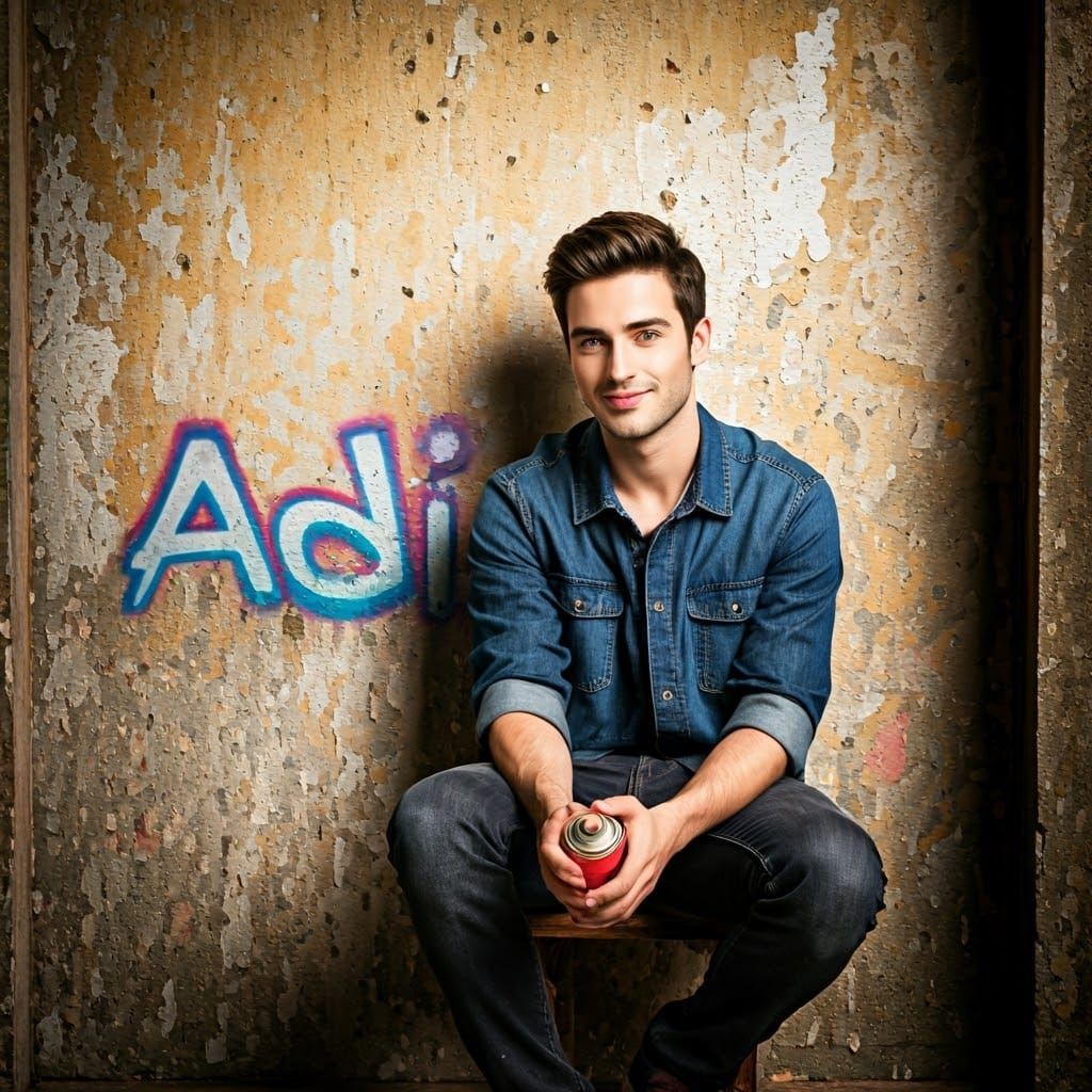 Charming Street Artist with a Romantic Gaze