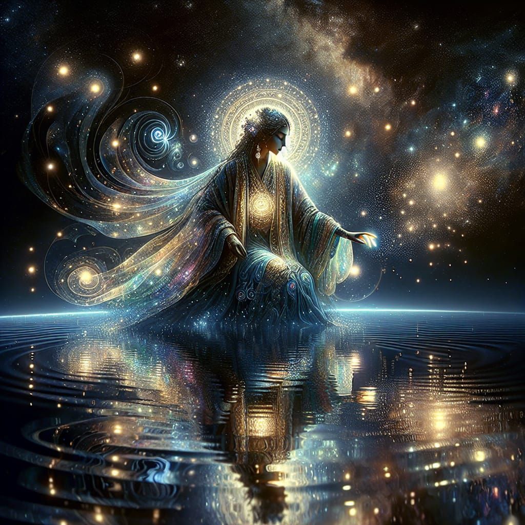 Celestial Goddess Radiates Ethereal Beauty