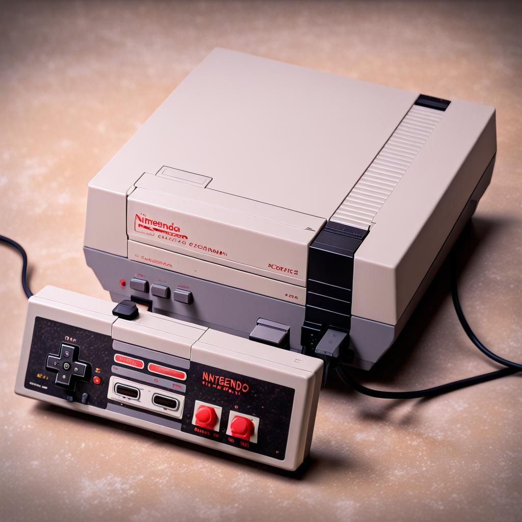 Original Nintendo Entertainment System in Hyperrealistic Det...