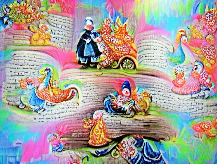 Psychedelic Victorian Nursery Rhymes Illustration