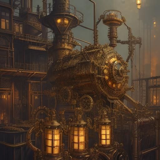 Steampunk Digimon in Clockwork Maze: Concept Art