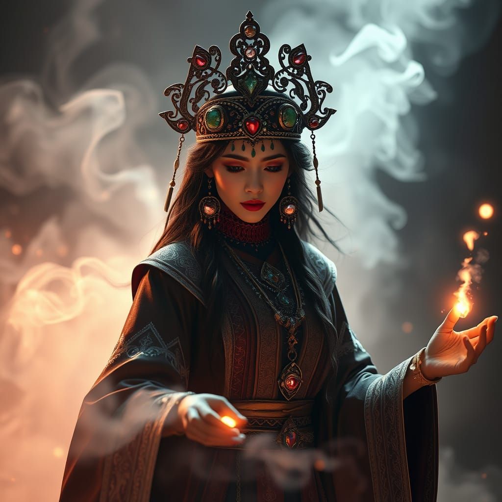 Enchanted Sorceress Unveils Mystical Ritual