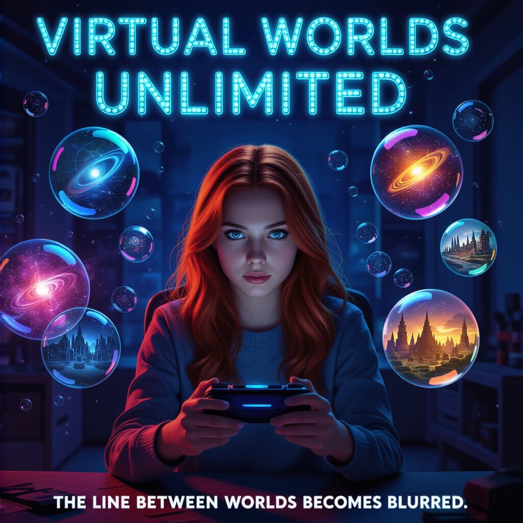 Virtual Worlds Unlimited Sci-Fi Movie Poster