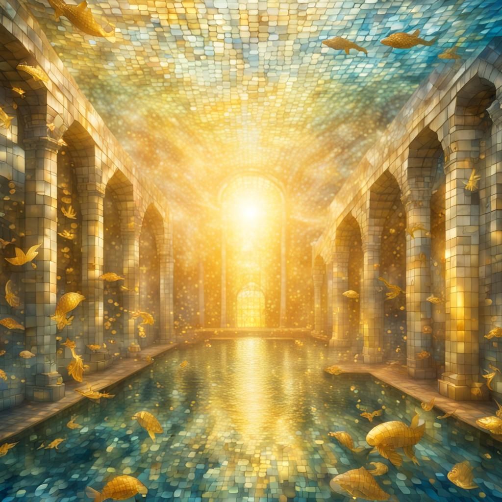 Mosaic Art Glass Underwater Dreamscape