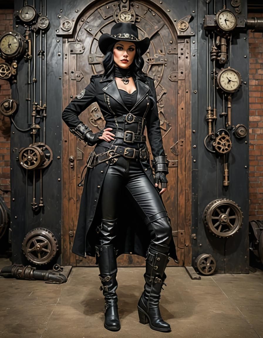 Steampunk Goth Cowgirl