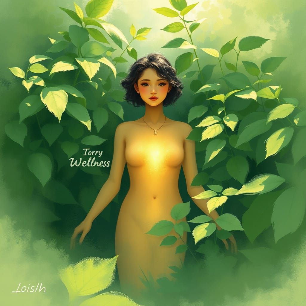 Vibrant Wellness in Lush Garden Scene