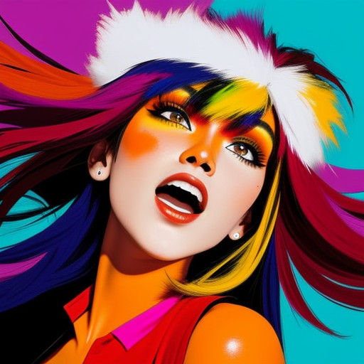 Surreal Expressionist Portrait of a Teenage Girl in Fury