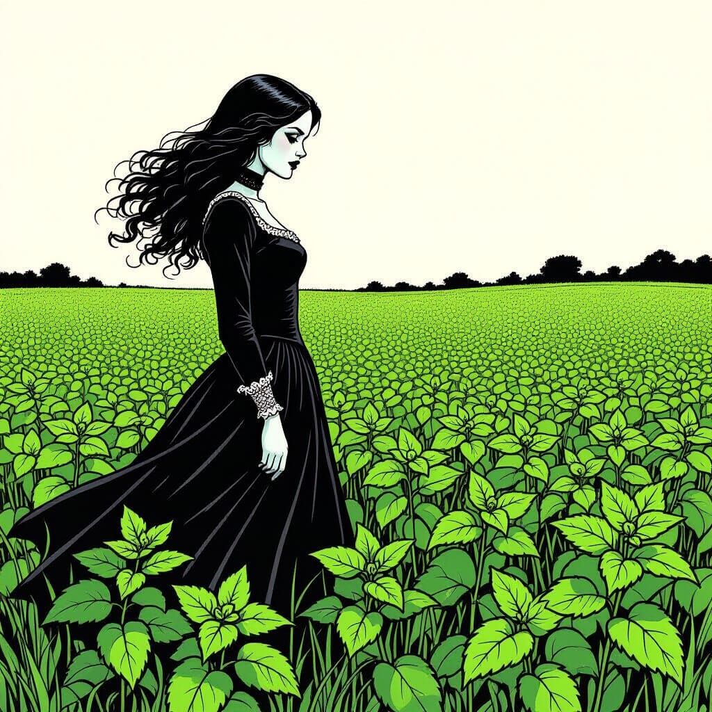 Irish Goth in Mint Field, Vintage Comic Art