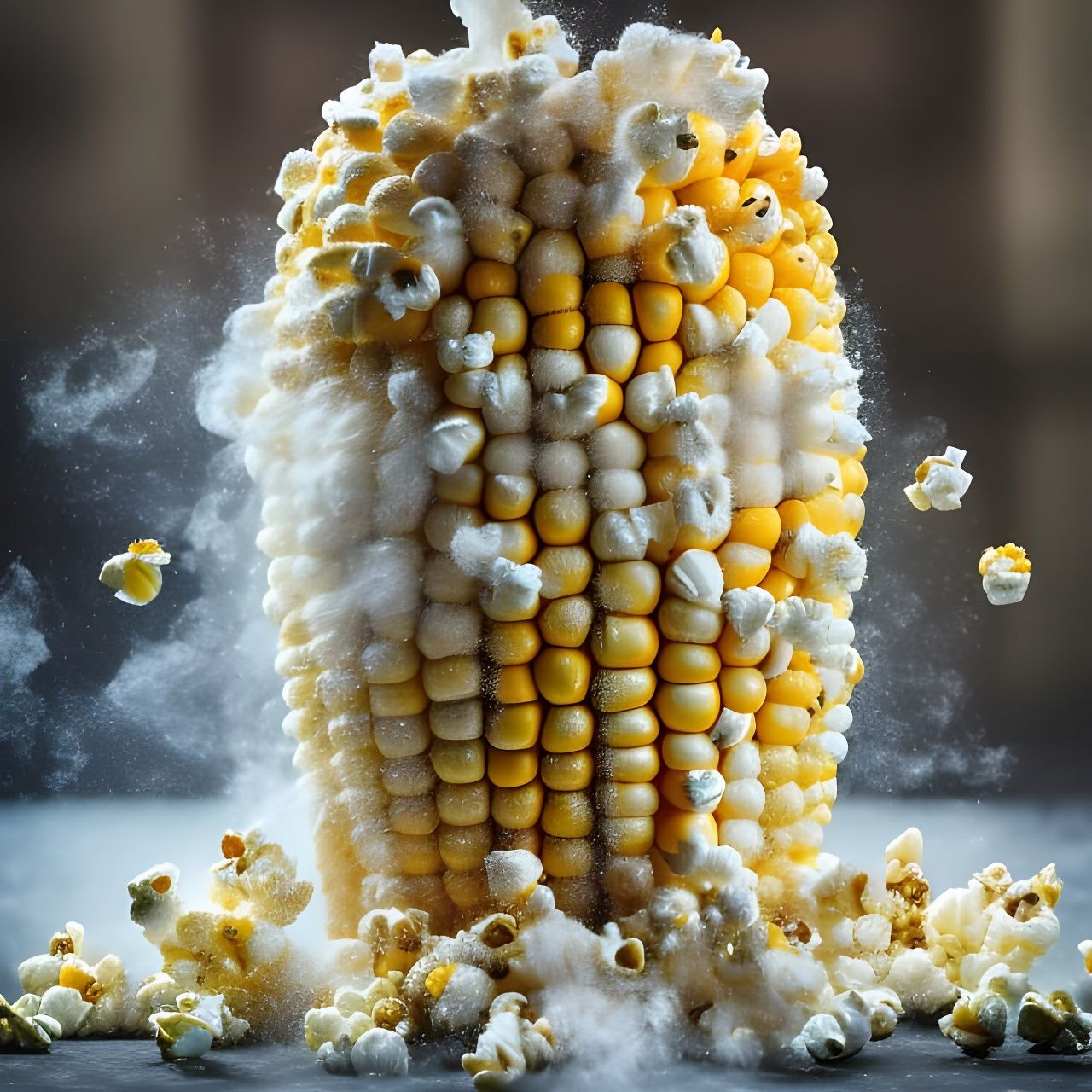 Corn Cob Explosion in Macro Photography