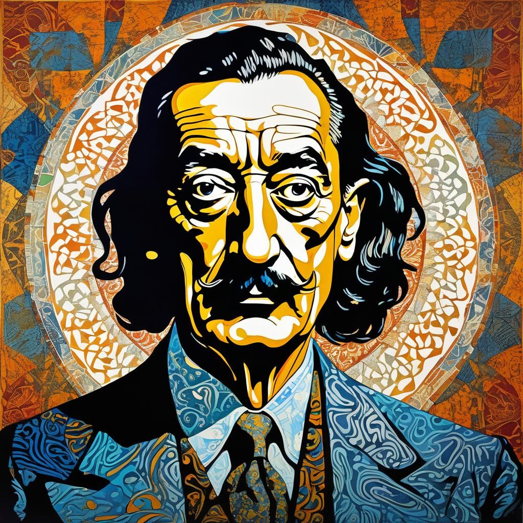 Surreal Portrait in Art Nouveau Style