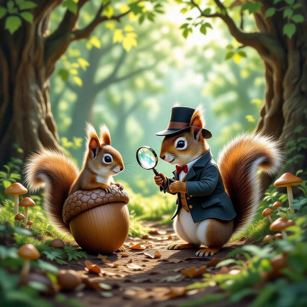Sherlock Squirrel Investigates in Enchanted Forest