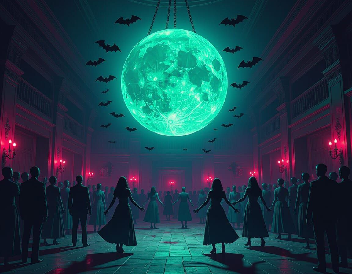 Zombies Dance at Eerie Bioluminescent Ball