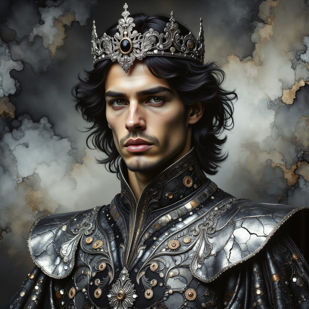 Prince of the Shadow Realm in Dark Oil Paint