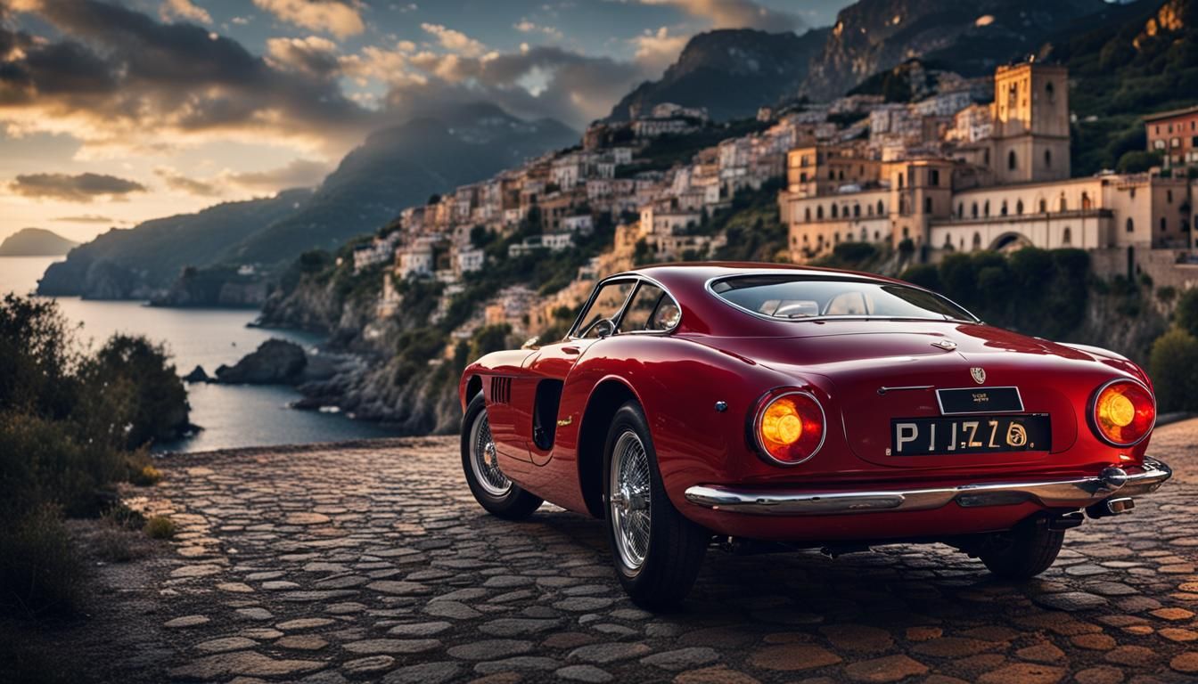 Iconic Italian Coupe Car Design in Cinematic Style