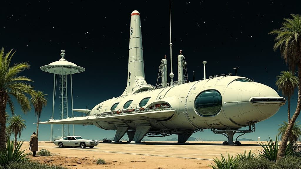 Overgrown Space Station: Cylindrical Modules and Solar Labs ...