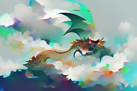 Majestic Dragon Soaring Through the Sky