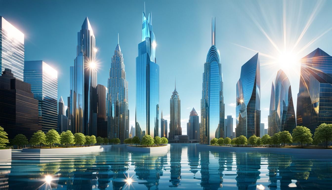 Crystalline City Skyline (Version 2)