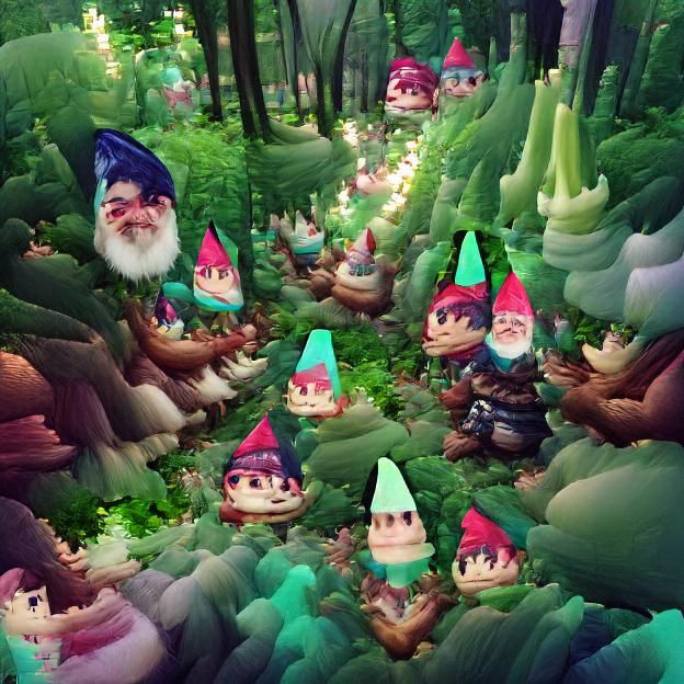 Enchanted Gnome Forest: A Whimsical AI-Generated Scene