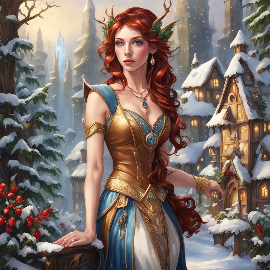 A winter Elf in a winter wonderland