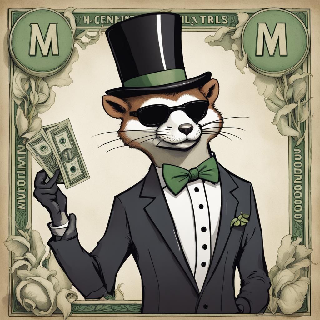 Weasel as Monopoly Man and Mr. Peanut