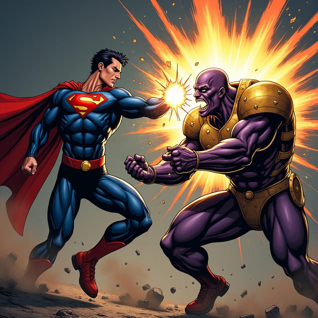 Superhero Punch Creates Explosive Battle Scene