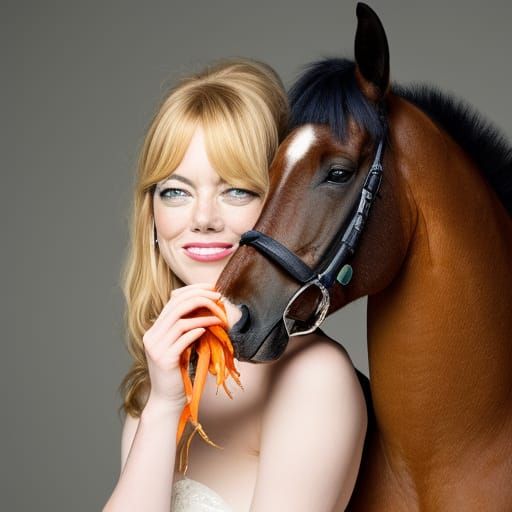 Thoroughbred Horse and Woman at Kentucky Derby