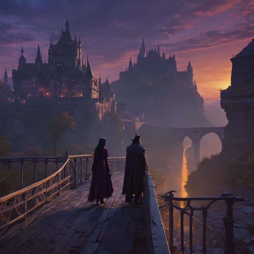 Mavis Dracula Views Transylvania: Dark Fantasy Art