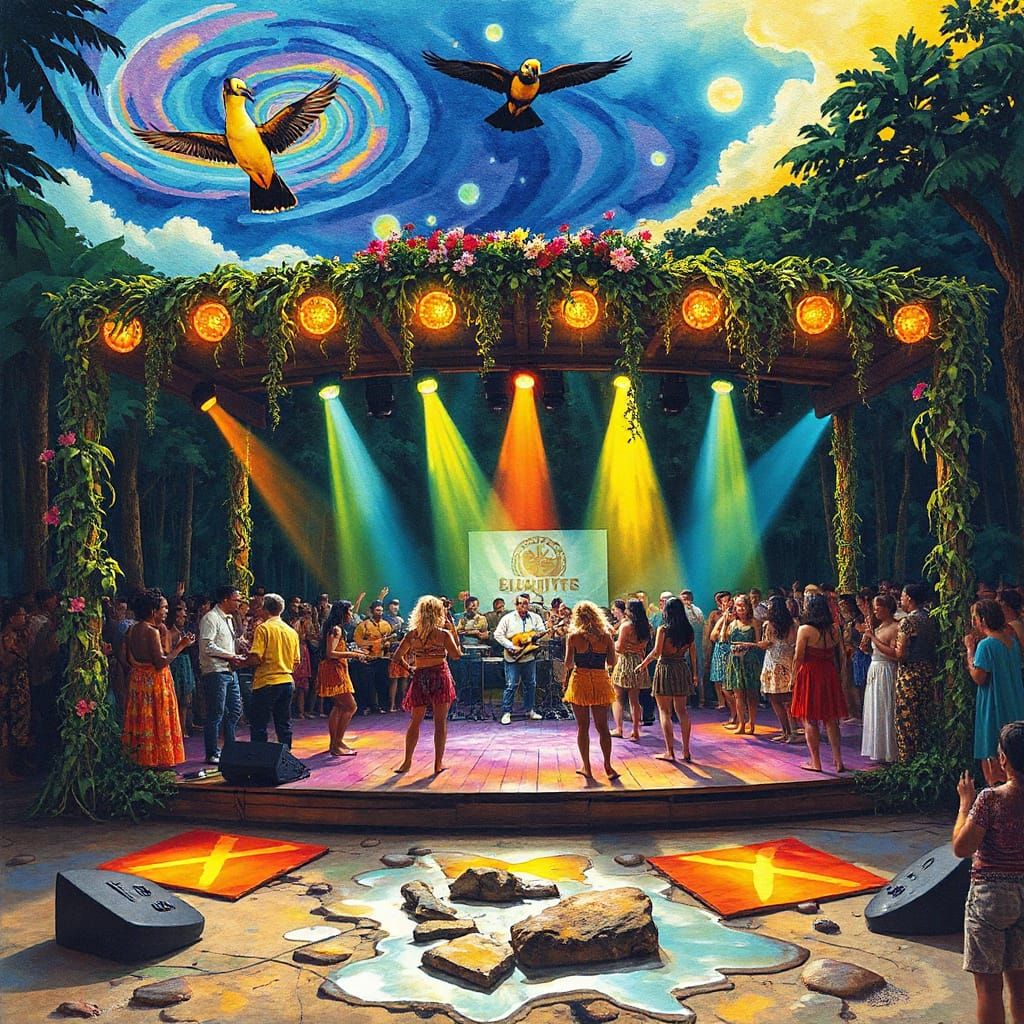 Psychedelic Rainforest Concert with Gilberto Gil and Os Muta...