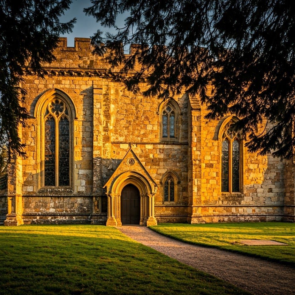Norman Architecture in Warm Natural Light
